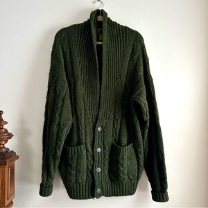 Boston Traders •‎ 100% Pure Wool Cable Knit Cardigan